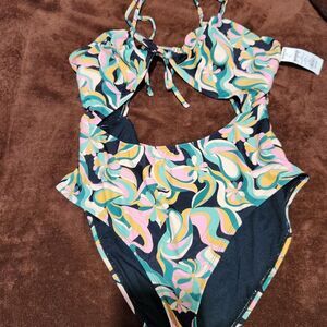 Ninety Nine Swimsuit Size XL Open Back Front    New